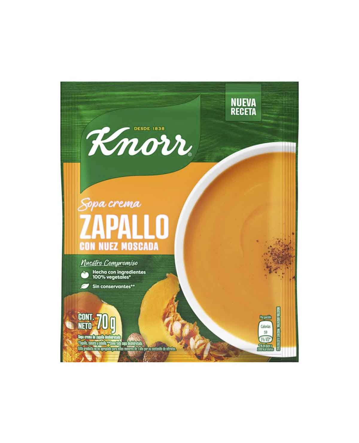 Sopa Knorr Crema Zapallo x 70 Gr
